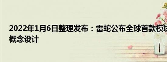 2022年1月6日整理发布：雷蛇公布全球首款模块化电竞桌概念设计