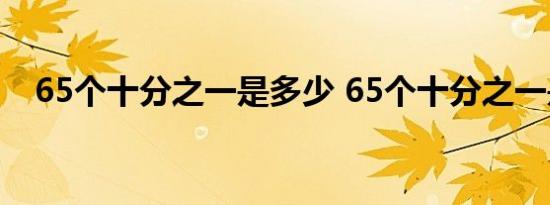 65个十分之一是多少 65个十分之一是几 