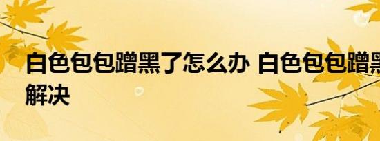 白色包包蹭黑了怎么办 白色包包蹭黑了怎么解决 