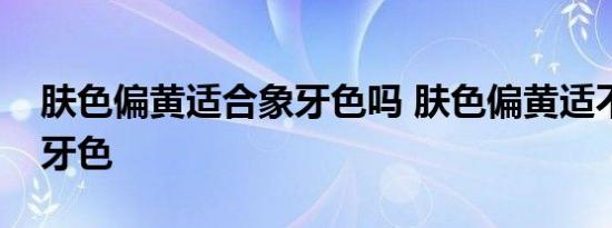 肤色偏黄适合象牙色吗 肤色偏黄适不适合象牙色 