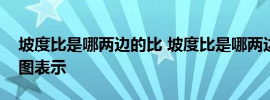 坡度比是哪两边的比 坡度比是哪两边的比用图表示 