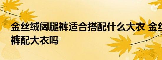 金丝绒阔腿裤适合搭配什么大衣 金丝绒阔腿裤配大衣吗 