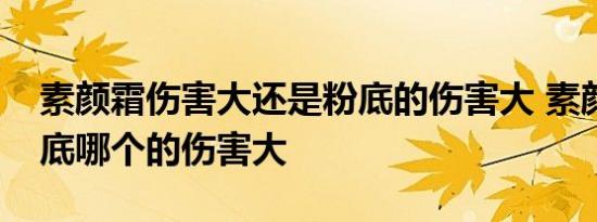 素颜霜伤害大还是粉底的伤害大 素颜霜和粉底哪个的伤害大 