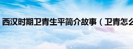 西汉时期卫青生平简介故事（卫青怎么死的）