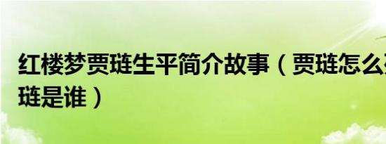 红楼梦贾琏生平简介故事（贾琏怎么死的及贾琏是谁）