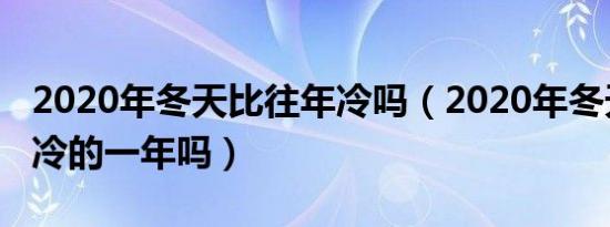 2020年冬天比往年冷吗（2020年冬天是最寒冷的一年吗）