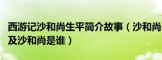 西游记沙和尚生平简介故事（沙和尚是什么神及沙和尚是谁）