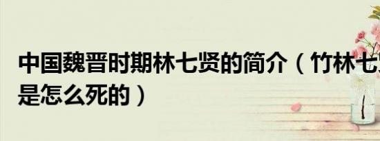 中国魏晋时期林七贤的简介（竹林七贤是谁及是怎么死的）