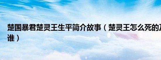 楚国暴君楚灵王生平简介故事（楚灵王怎么死的及楚灵王是谁）