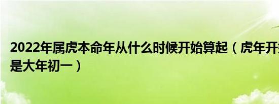 2022年属虎本命年从什么时候开始算起（虎年开始是立春还是大年初一）