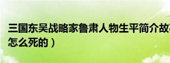 三国东吴战略家鲁肃人物生平简介故事（鲁肃怎么死的）