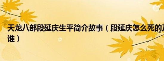 天龙八部段延庆生平简介故事（段延庆怎么死的及段延庆是谁）