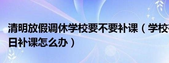 清明放假调休学校要不要补课（学校在法定假日补课怎么办）