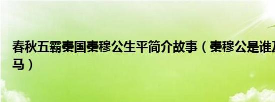 春秋五霸秦国秦穆公生平简介故事（秦穆公是谁及秦穆公亡马）