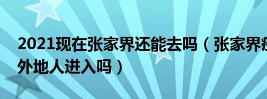 2021现在张家界还能去吗（张家界疫情允许外地人进入吗）