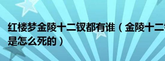 红楼梦金陵十二钗都有谁（金陵十二钗姓名及是怎么死的）