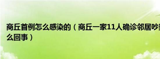 商丘首例怎么感染的（商丘一家11人确诊邻居吵架后感染怎么回事）