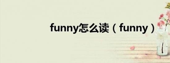 funny怎么读（funny）