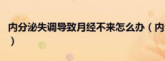 内分泌失调导致月经不来怎么办（内分泌失调）