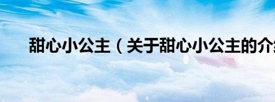 甜心小公主（关于甜心小公主的介绍）