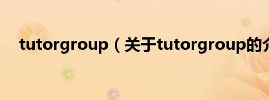 tutorgroup（关于tutorgroup的介绍）