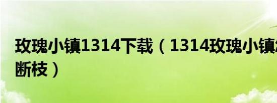 玫瑰小镇1314下载（1314玫瑰小镇怎样得到断枝）