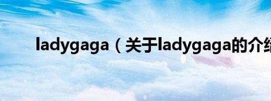 ladygaga（关于ladygaga的介绍）