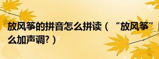 放风筝的拼音怎么拼读（“放风筝”的拼音怎么加声调?）