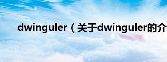 dwinguler（关于dwinguler的介绍）