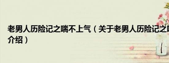 老男人历险记之喘不上气（关于老男人历险记之喘不上气的介绍）