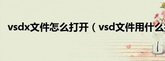 vsdx文件怎么打开（vsd文件用什么打开）