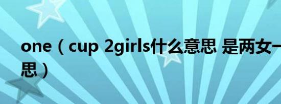 one（cup 2girls什么意思 是两女一杯的意思）