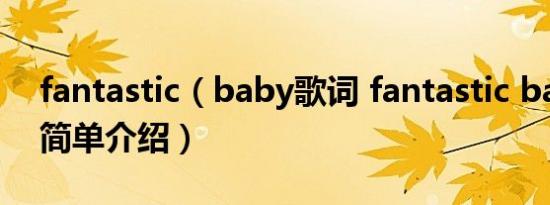 fantastic（baby歌词 fantastic baby歌曲简单介绍）