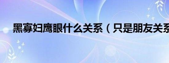 黑寡妇鹰眼什么关系（只是朋友关系吗）