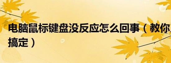 电脑鼠标键盘没反应怎么回事（教你几招轻松搞定）