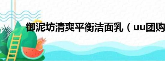 御泥坊清爽平衡洁面乳（uu团购）