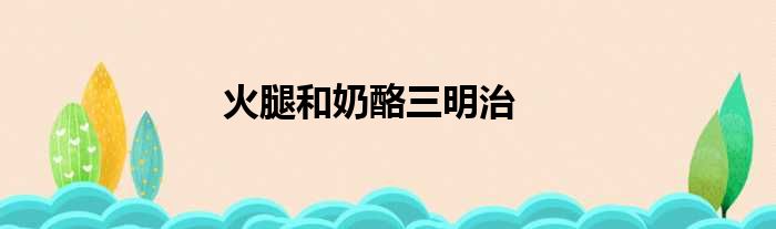 火腿和奶酪三明治做法参考