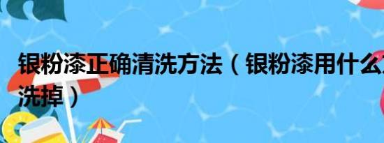 银粉漆正确清洗方法（银粉漆用什么方法可以洗掉）