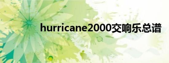 hurricane2000交响乐总谱