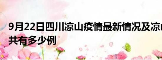 9月22日四川凉山疫情最新情况及凉山疫情一共有多少例