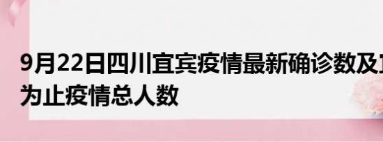 9月22日四川宜宾疫情最新确诊数及宜宾目前为止疫情总人数