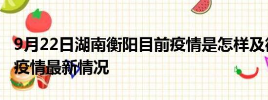 9月22日湖南衡阳目前疫情是怎样及衡阳新冠疫情最新情况