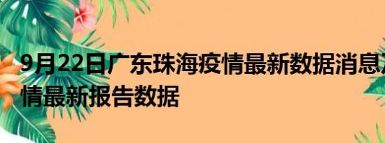 9月22日广东珠海疫情最新数据消息及珠海疫情最新报告数据