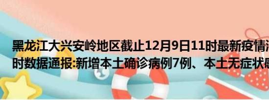 黑龙江大兴安岭地区截止12月9日11时最新疫情消息今天实时数据通报:新增本土确诊病例7例、本土无症状感染者9例