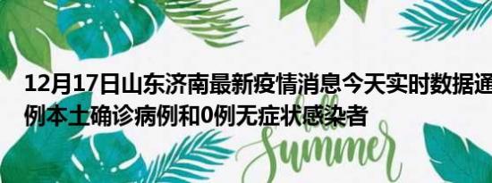 12月17日山东济南最新疫情消息今天实时数据通报:新增46例本土确诊病例和0例无症状感染者