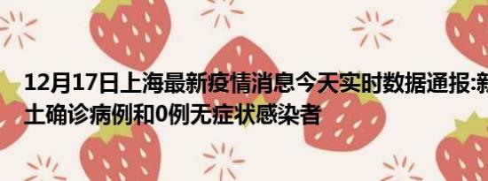 12月17日上海最新疫情消息今天实时数据通报:新增55例本土确诊病例和0例无症状感染者