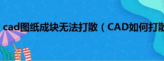 cad图纸成块无法打散（CAD如何打散字体）