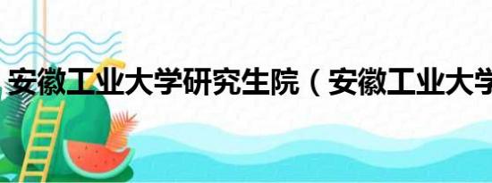 安徽工业大学研究生院（安徽工业大学怎样）