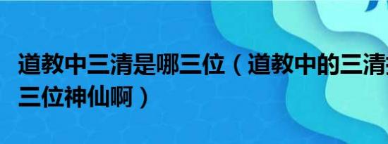 道教中三清是哪三位（道教中的三清指的是那三位神仙啊）