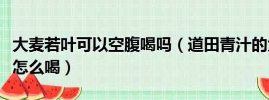 大麦若叶可以空腹喝吗（道田青汁的大麦若叶怎么喝）